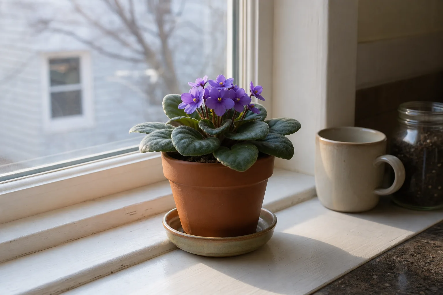 Photo for guide: African violet care indoors: how to keep one alive and blooming