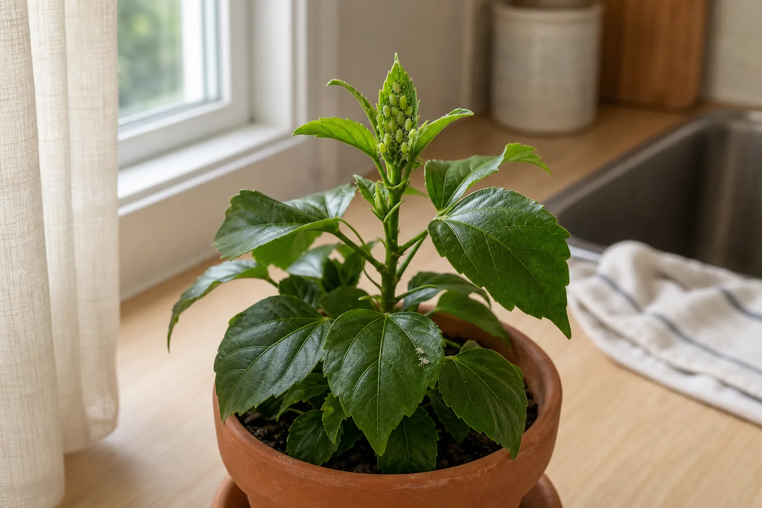 Photo for guide: Aphids on houseplants