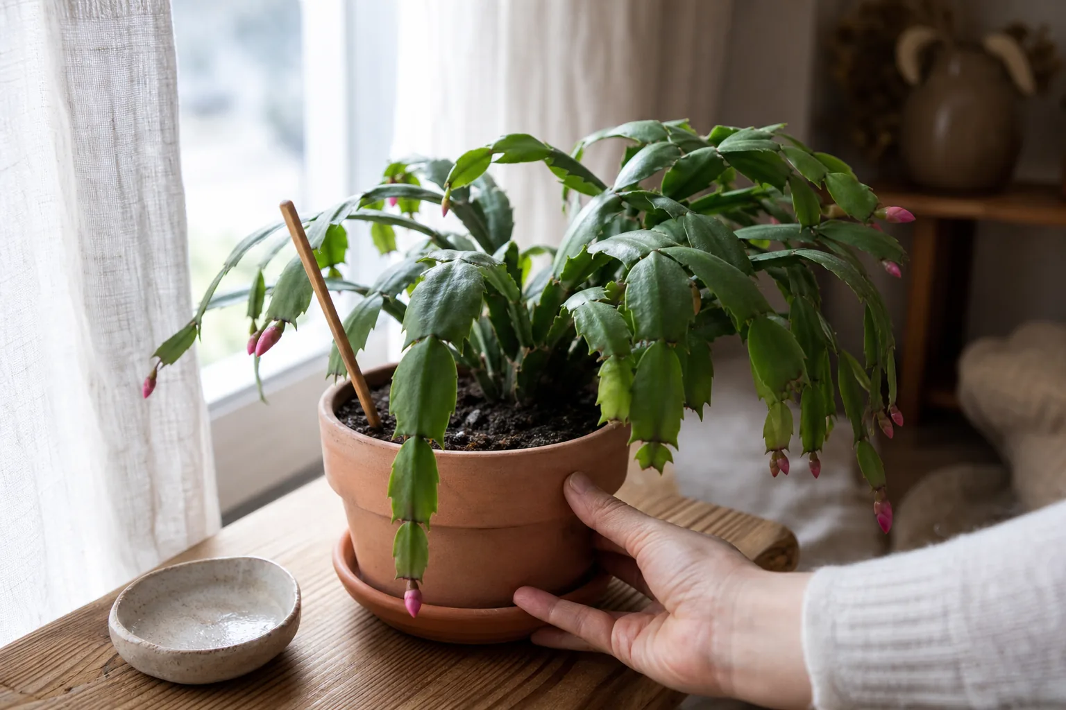 Photo for guide: Christmas cactus care indoors: a year-round, observation-first guide