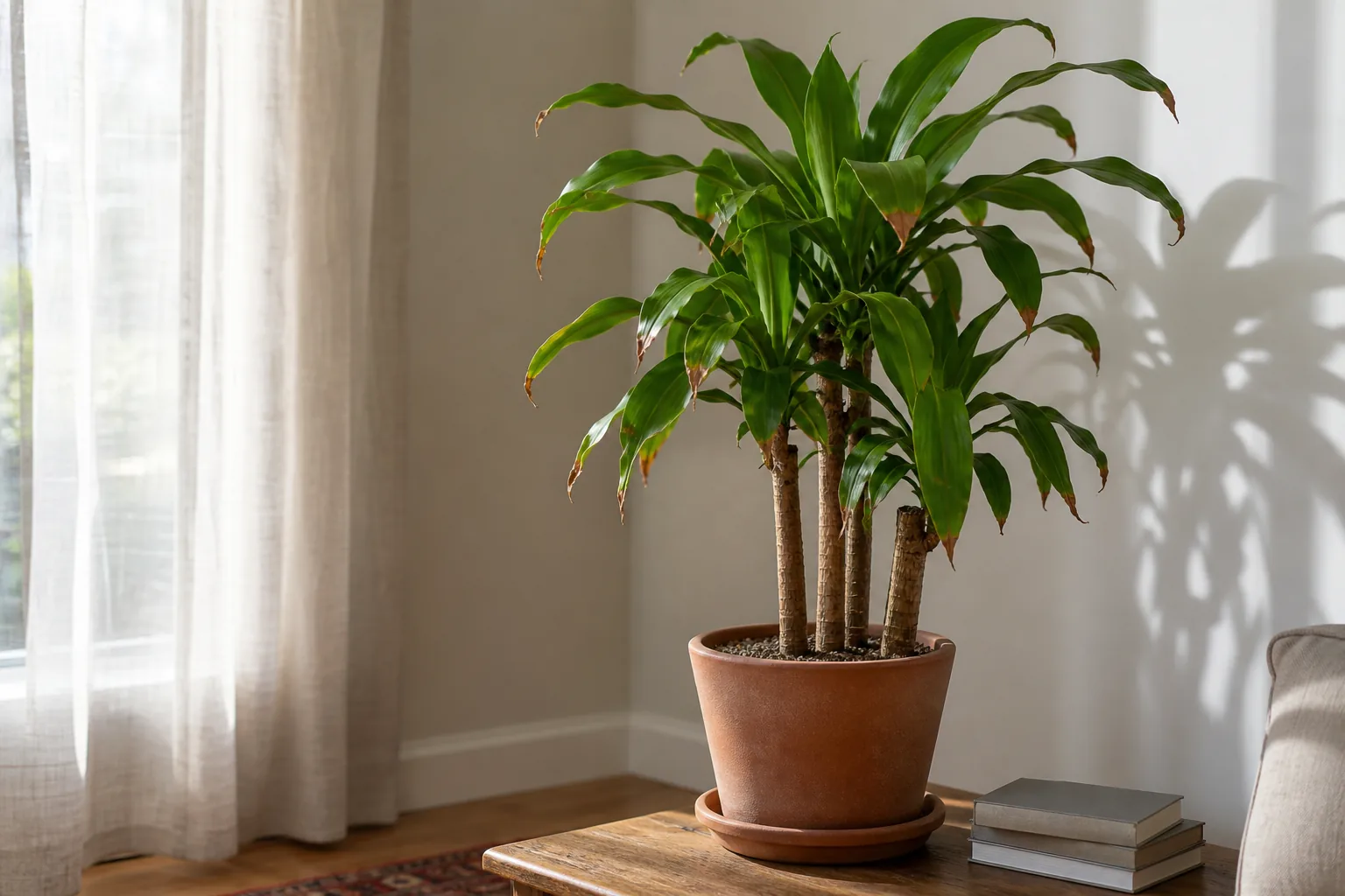Photo for guide: Dracaena care indoors: light, watering, and brown tips