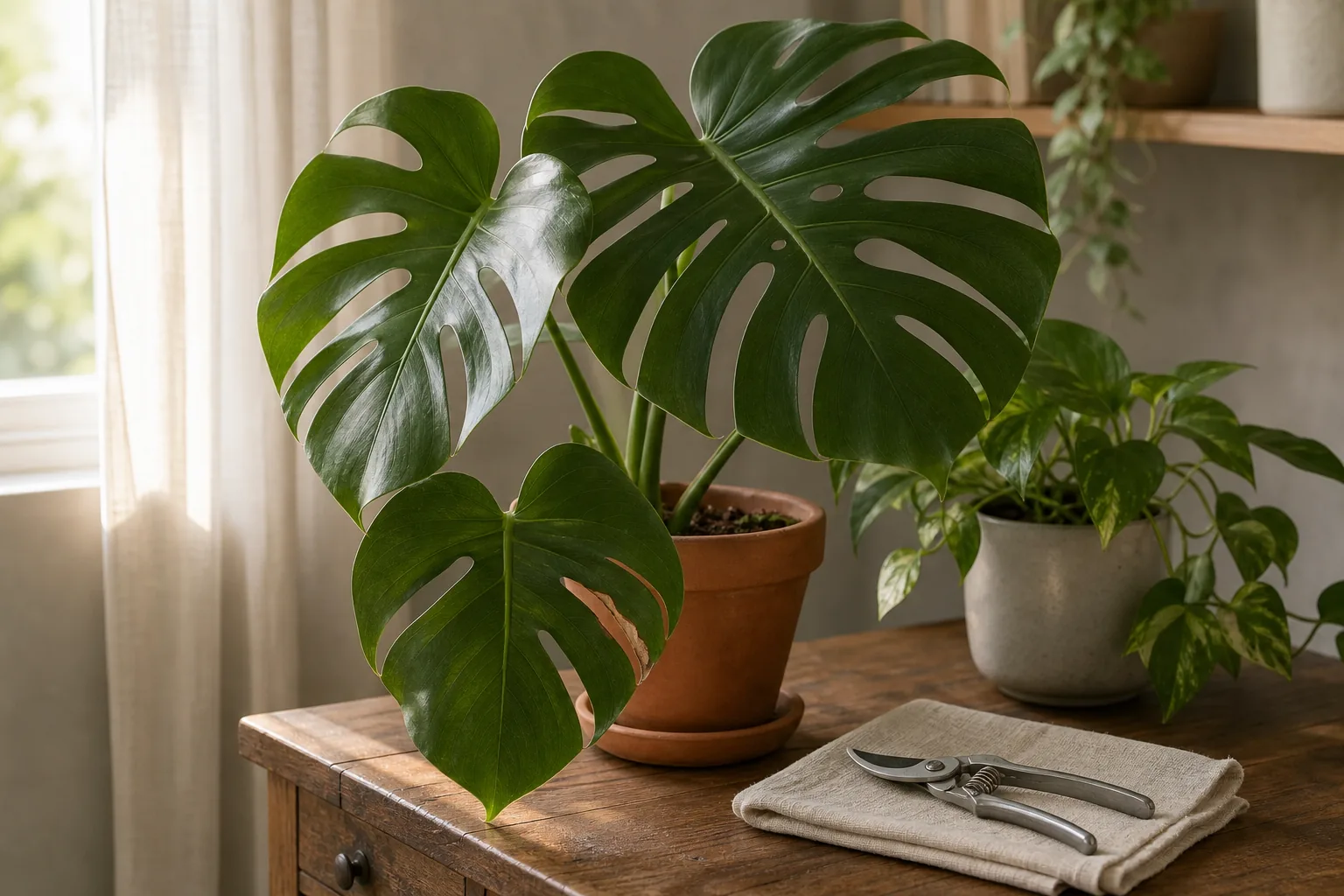 Photo for guide: Holes in houseplant leaves