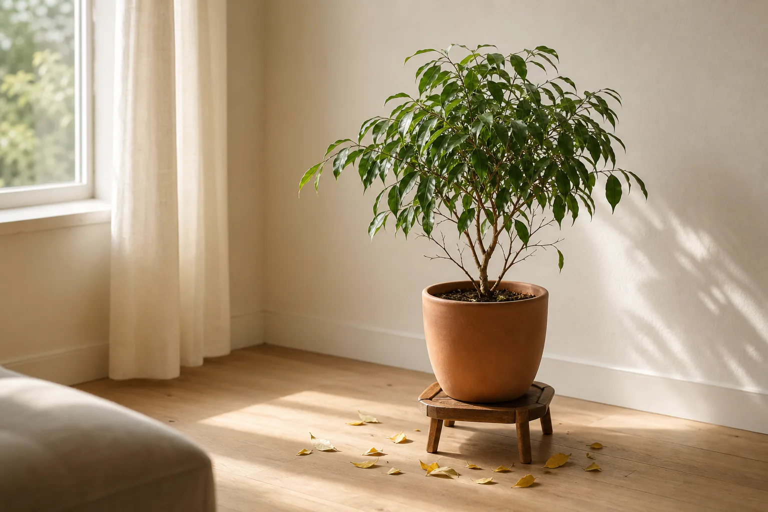 Photo for guide: Why your houseplant is dropping leaves after a move or change