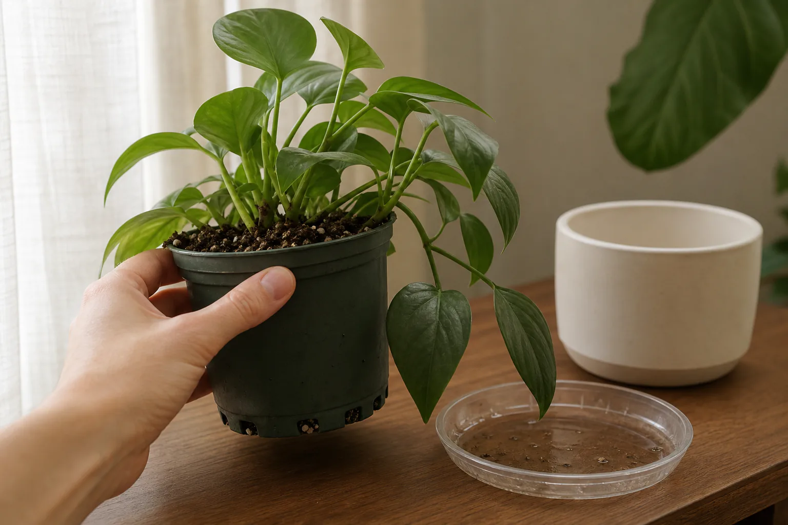 Photo for guide: Why is my houseplant wilting even though the soil is still wet?