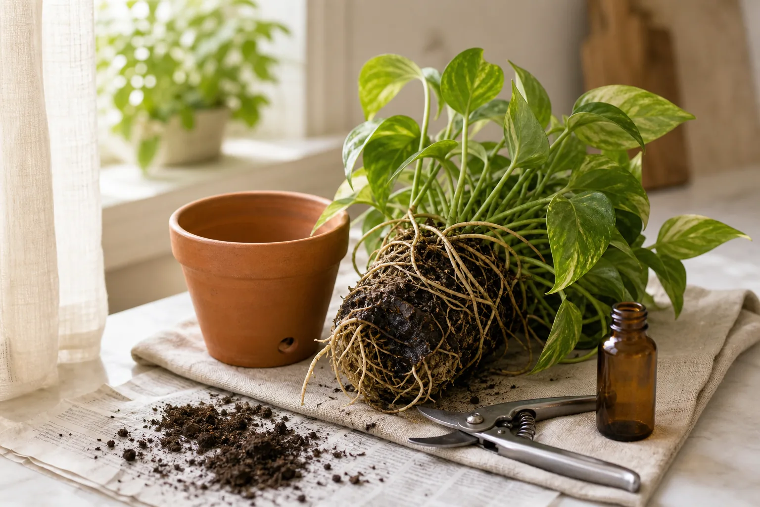 Photo for guide: Hydrogen peroxide for houseplant root rot: does it actually help?