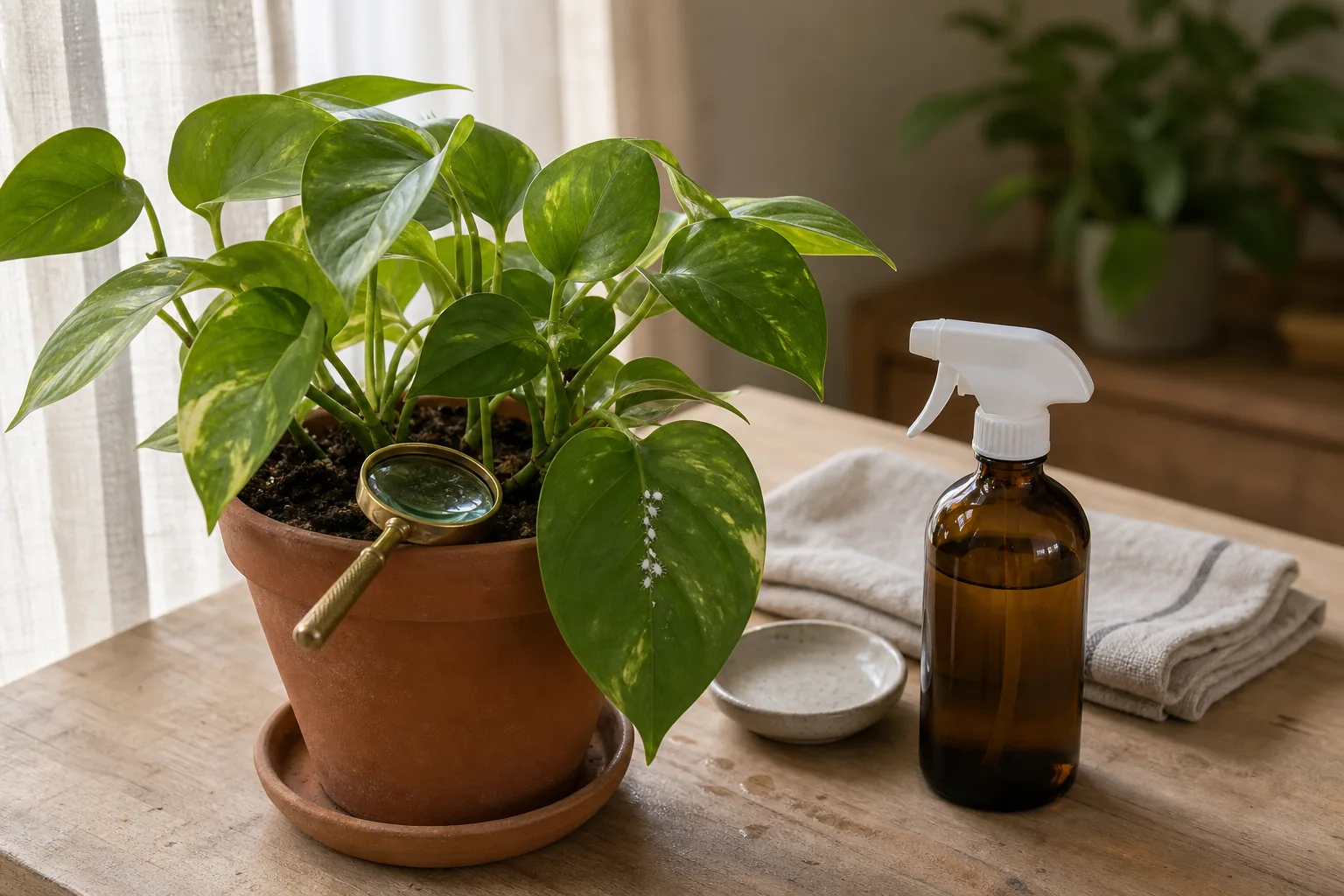 Photo for guide: Neem oil for houseplants: a label-first guide to using it well indoors