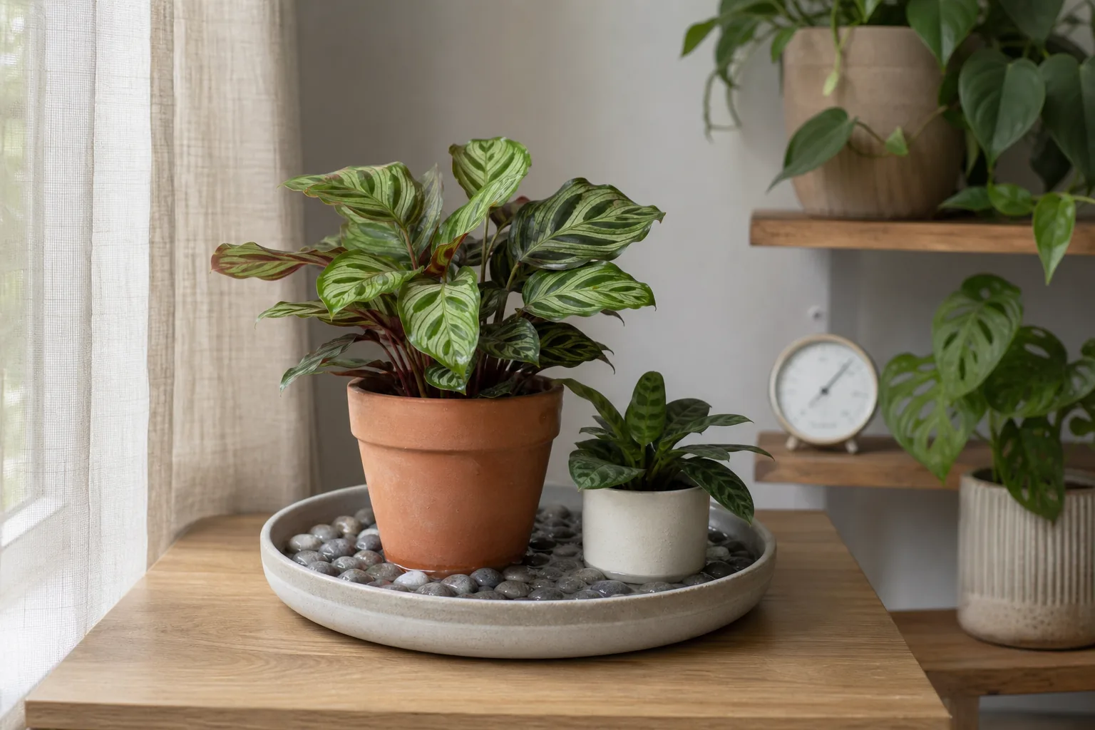 Photo for guide: Do pebble trays actually work for houseplant humidity?