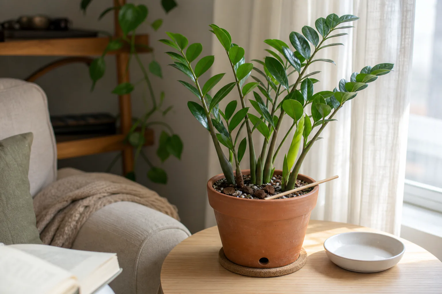 Photo for guide: ZZ plant care: a realistic routine for an actual plant